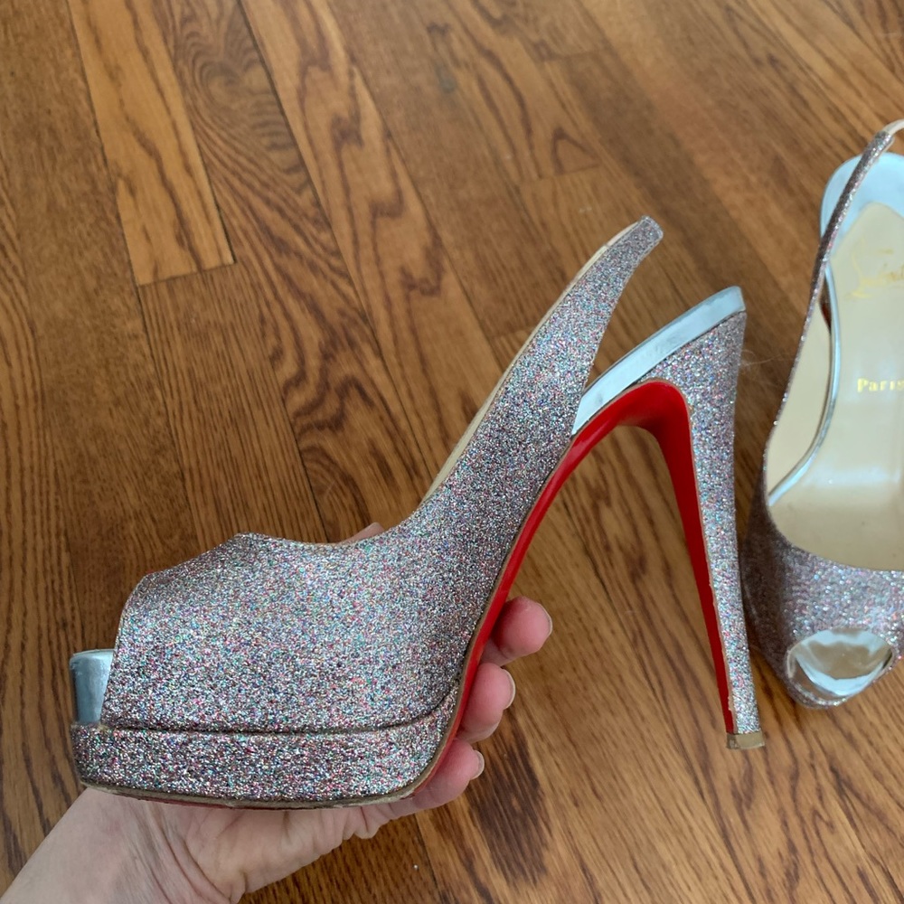 Christian Louboutin Catenita 140 Glitter Platform Heels